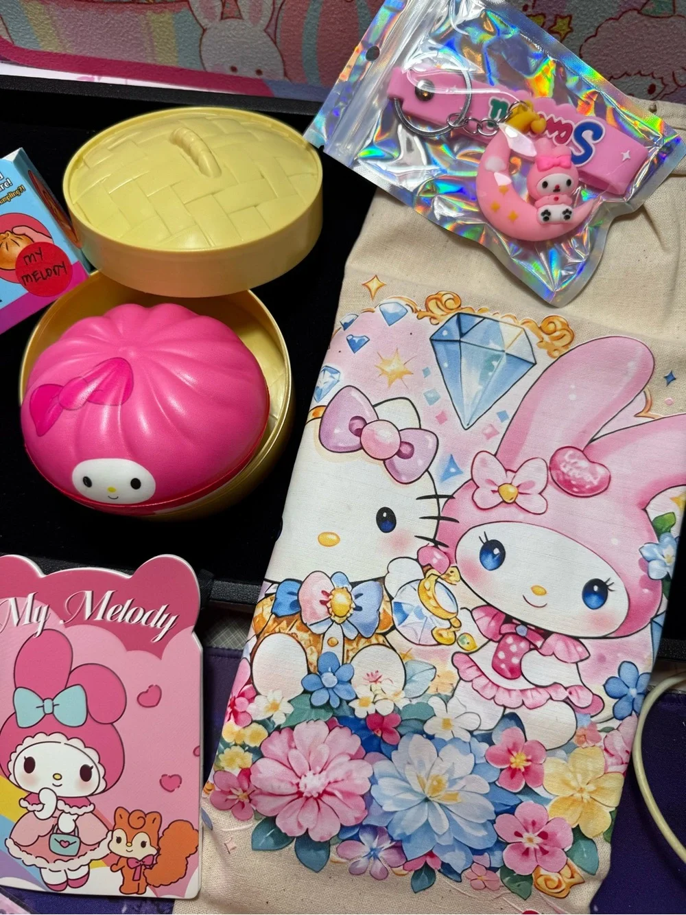 Sanrio My Melody Pink and Cream Kawaii Stationery & Plush Set